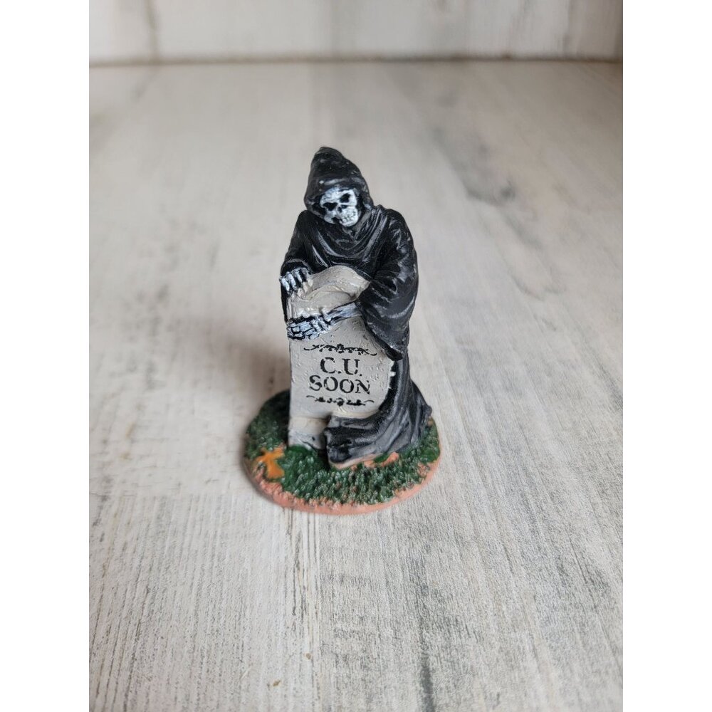 Lemax C U Soon Grim reaper Halloween Village accessory